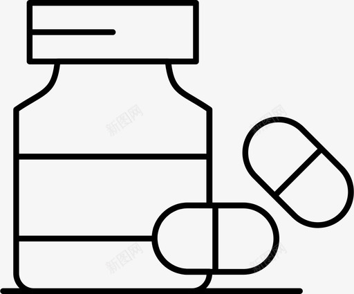 宠物瓶子医疗图标svg_新图网 https://ixintu.com 医疗 宠物 瓶子 药品