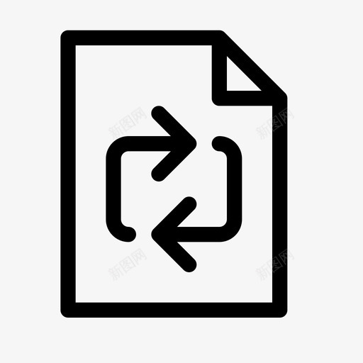 重新加载文档循环文件图标svg_新图网 https://ixintu.com 刷新 加载 循环 播放列表 文件 文档 重新