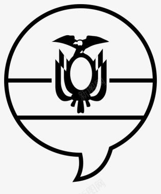 厄瓜多尔对话旗帜图标图标