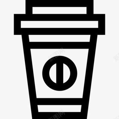 咖啡杯164办公室直线型图标图标