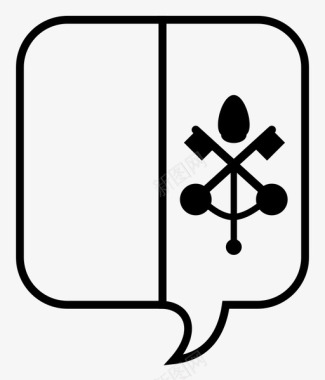 教廷梵蒂冈城邦对话旗帜图标图标