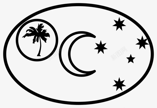 科科斯基林群岛可可基林群岛cck图标svg_新图网 https://ixintu.com cck 可可基林群岛 对话 旗帜 科科斯基林群岛 简化椭圆形世界国旗 语言