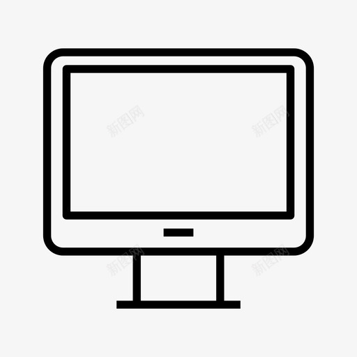 台式机计算机设备图标svg_新图网 https://ixintu.com 台式机 屏幕 电子 电话线 计算机 设备