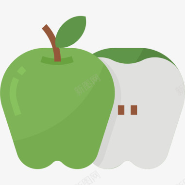 苹果健康食品30扁平图标图标