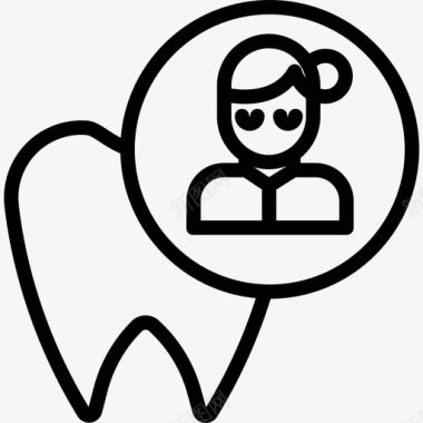 牙医牙科18岁直系图标图标