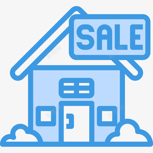 销售房地产145蓝色图标svg_新图网 https://ixintu.com 房地产145 蓝色 销售