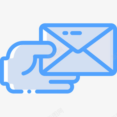 信件邮政服务4蓝色图标图标