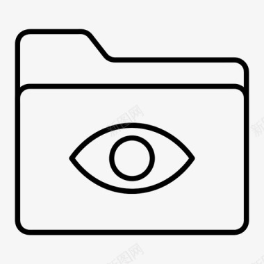 文件夹监视眼睛文件图标图标