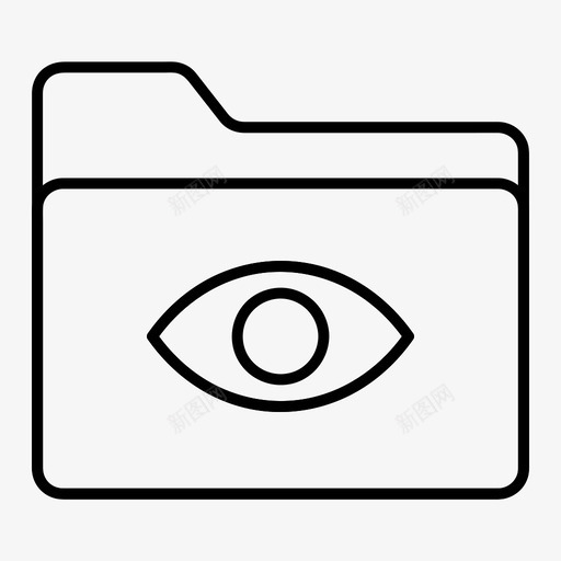 文件夹监视眼睛文件图标svg_新图网 https://ixintu.com 文件 文件夹 查看 监视 眼睛