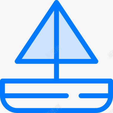 船旅行社2蓝色图标图标