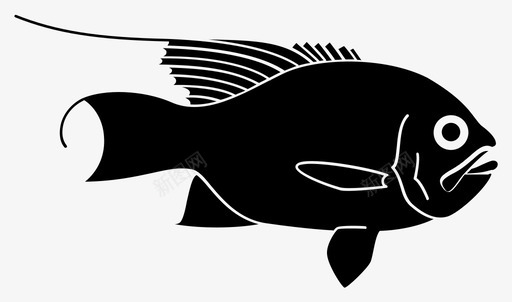 珍珠鲈鱼鱼海洋图标图标