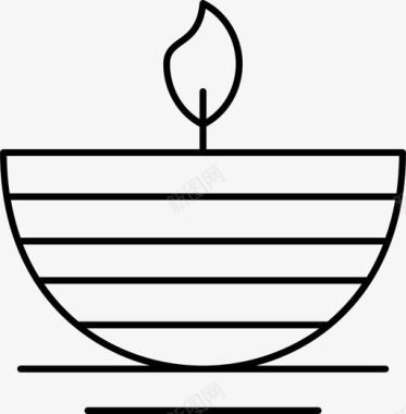 蜡烛伊斯兰教穆斯林图标图标