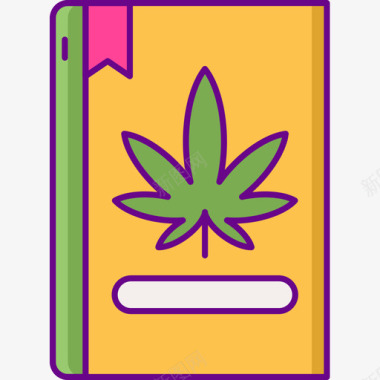 大麻大麻4线性颜色图标图标