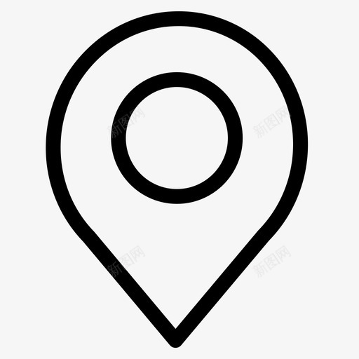 Pin地图和导航5线性图标svg_新图网 https://ixintu.com Pin 地图 导航 线性