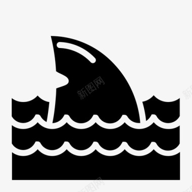 鲨鱼攻击危险图标图标