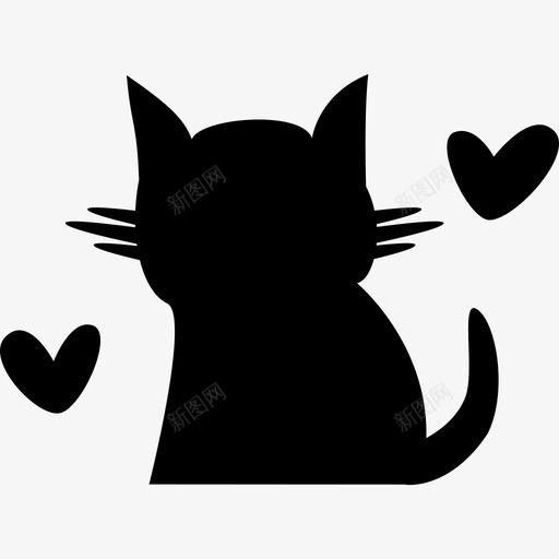 猫可爱的猫小猫图标svg_新图网 https://ixintu.com 可爱 宠物 小猫 爱的
