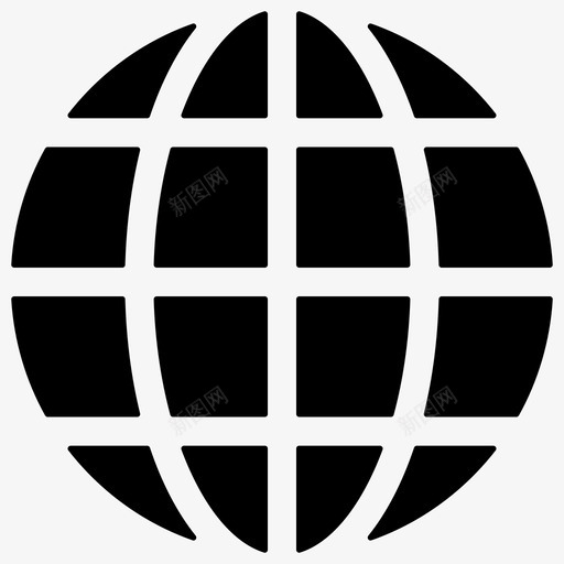 全球地球国际图标svg_新图网 https://ixintu.com 世界 全球 国际 地球 黑色星期五字形图标