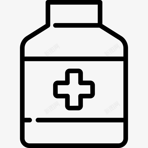 药品瓶子健康图标svg_新图网 https://ixintu.com 健康 制药 医疗保健 瓶子 药品