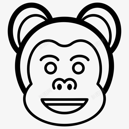 快乐猴脸表情符号情感图标svg_新图网 https://ixintu.com 向量 图标 快乐 情感 猴脸 符号 表情 钱脸
