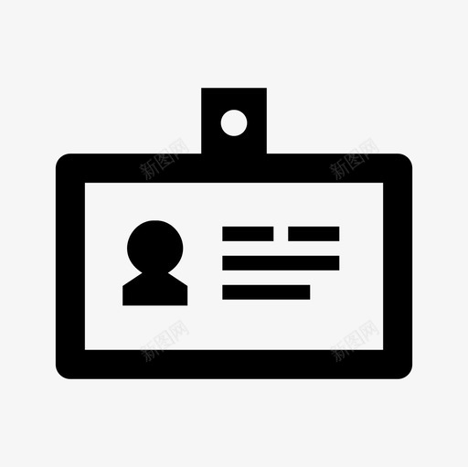 账户客人身份证图标svg_新图网 https://ixintu.com 客人 用户 账户 身份证