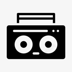 青年人听收音机收音机扩音器听图标高清图片