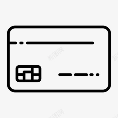 借记卡账单芯片图标图标