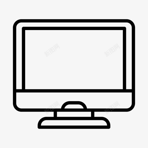 计算机台式机设备图标svg_新图网 https://ixintu.com 台式机 屏幕 电子 电话线 计算机 设备