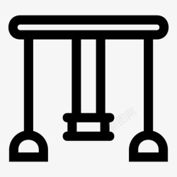 游乐场休息荡秋千休息活动图标高清图片