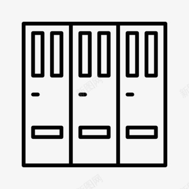 储物柜壁橱安全图标图标