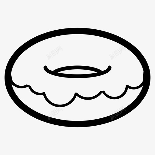 甜甜圈面包房甜点图标svg_新图网 https://ixintu.com 甜点 甜甜圈 甜食 面包房 食物