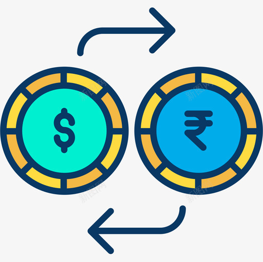 交易所金融117线性颜色图标svg_新图网 https://ixintu.com 交易所 线性颜色 金融117