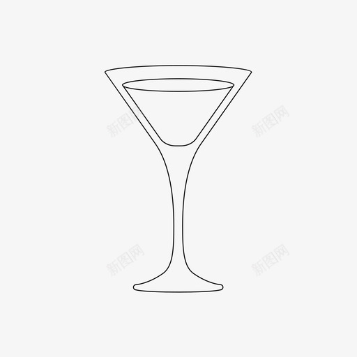 马提尼杯酒吧鸡尾酒图标svg_新图网 https://ixintu.com 威士忌 灌装 玻璃器皿 酒吧 马提尼 鸡尾酒