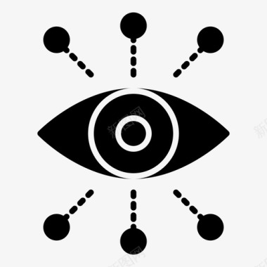 网络眼网络监控网络安全概念图标图标