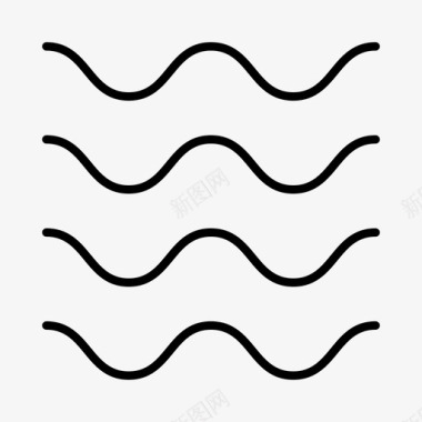 波浪线几何图形线条图标图标