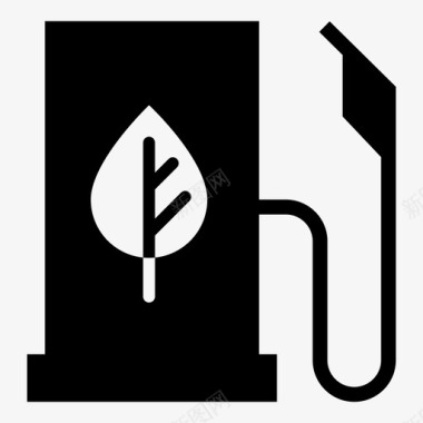 加油站生物燃料生态燃料图标图标