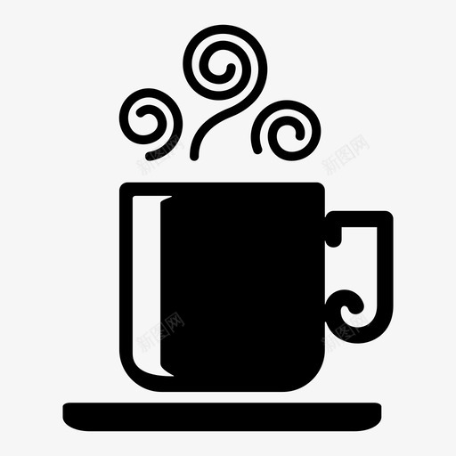 咖啡黑咖啡饮料图标svg_新图网 https://ixintu.com 咖啡 家庭 热饮料 聚会 饮料 黑咖啡