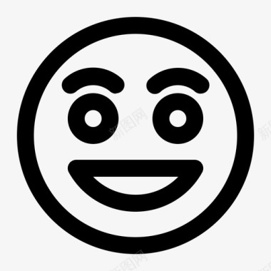 快乐表情符号脸图标图标