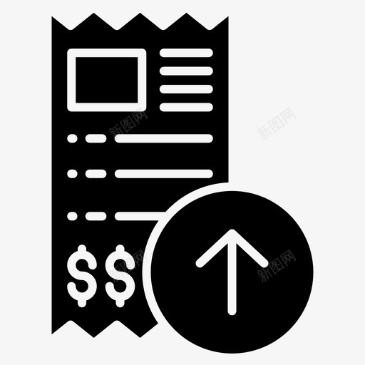 上传帐单发票图标svg_新图网 https://ixintu.com 上传 付款 发票 帐单 收据