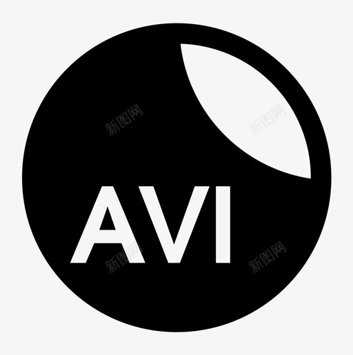 avi文件扩展名图标svg_新图网 https://ixintu.com avi 扩展名 文件