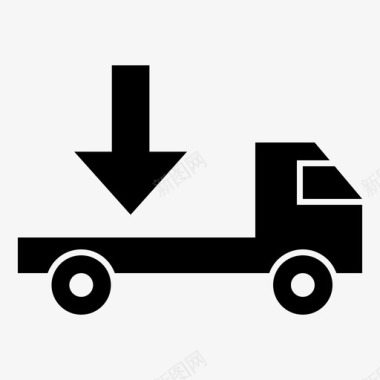 卡车快递送货图标图标