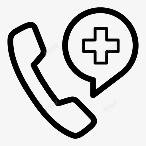 呼叫救护车紧急呼叫图标svg_新图网 https://ixintu.com 以及 呼叫 救护车 电话 紧急