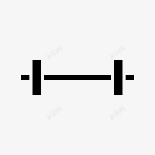 杠铃锻炼健身图标svg_新图网 https://ixintu.com 举重 健身 健身房 杠铃 运动字形 锻炼