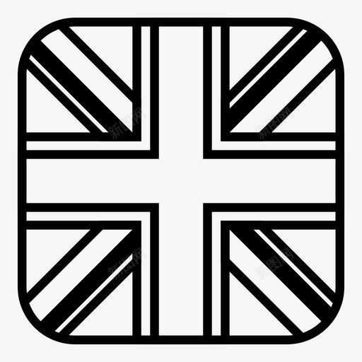 英国国旗gbr国家图标svg_新图网 https://ixintu.com gbr 世界 国家 国旗 圆形 方形 简化 英国