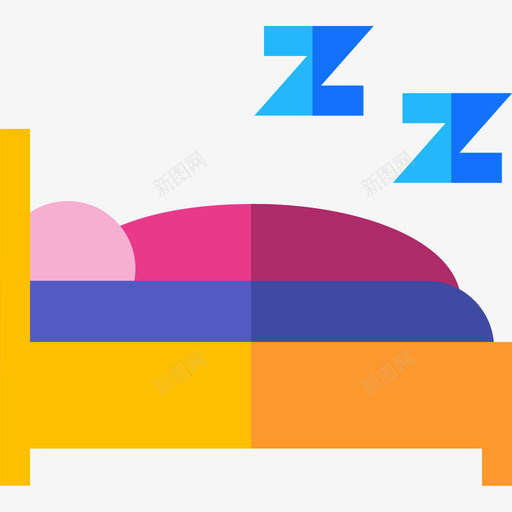 床睡觉时间10平躺图标svg_新图网 https://ixintu.com 平躺 时间 睡觉