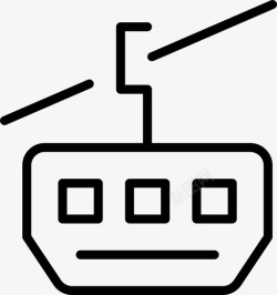 架空索道架空索道缆车汽车图标高清图片