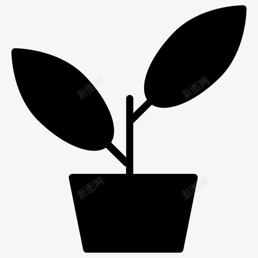 盆花植物图标svg_新图网 https://ixintu.com 植物 生态环境
