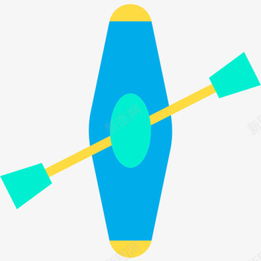 皮划艇运动和游戏10平底图标图标