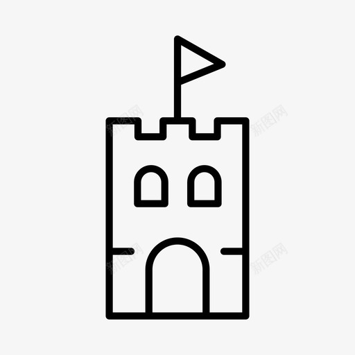 城堡国王中世纪图标svg_新图网 https://ixintu.com 中世纪 国王 城堡 女王 皇室
