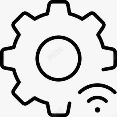 wifi设置齿轮连接图标图标