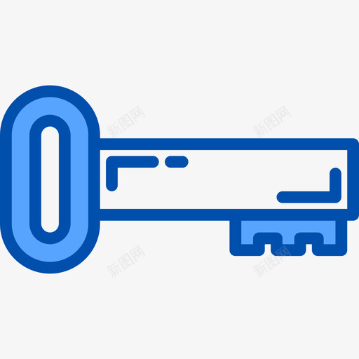 钥匙房地产124蓝色图标svg_新图网 https://ixintu.com 房地产 蓝色 钥匙